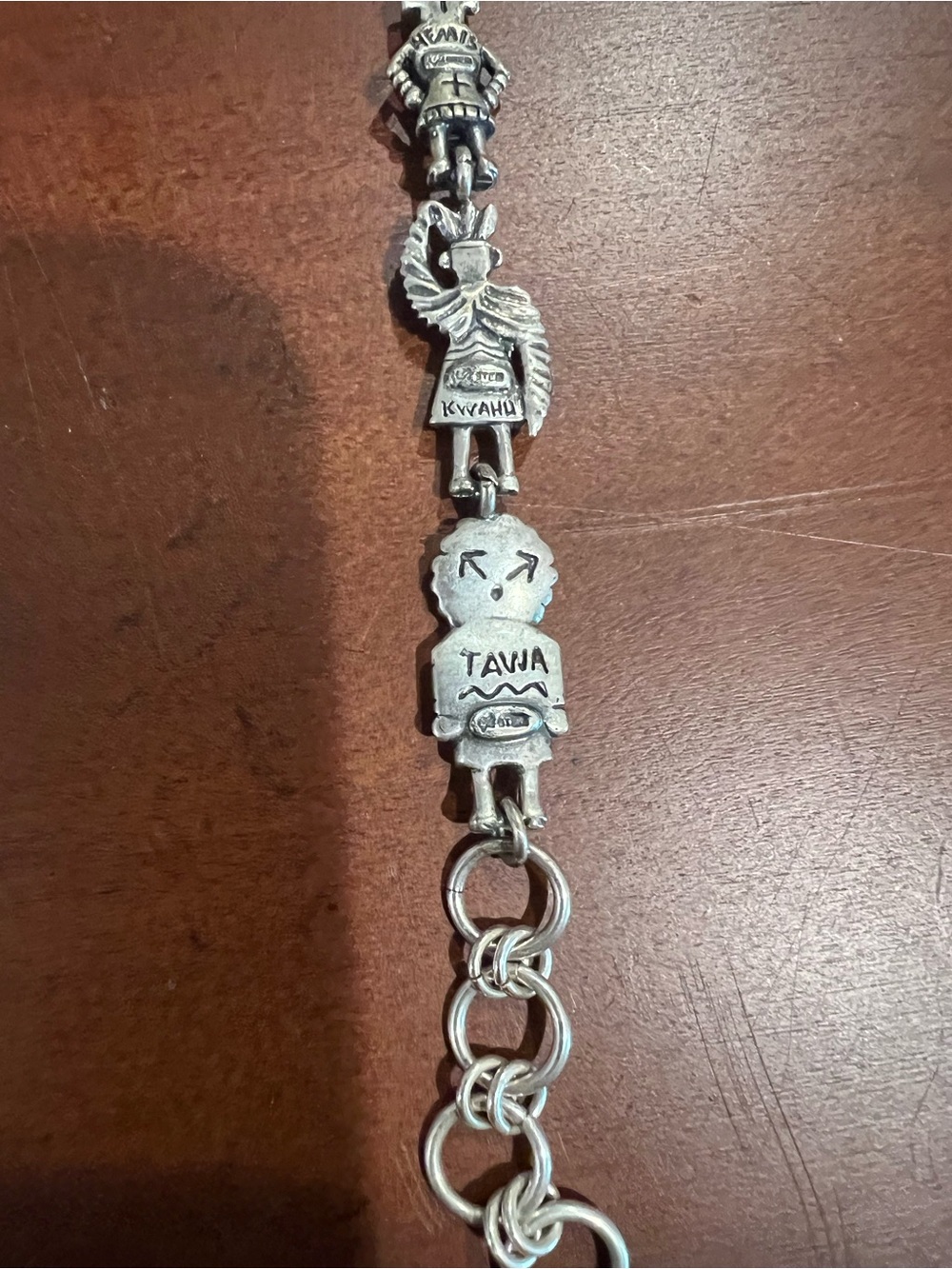 TAWA Sterling Silver Southwestern Design Bracelet, Spare Charms, and bonus ring - Picture 6 of 8